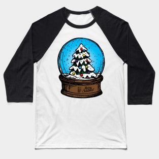 Snow Globe Christmas Tree Baseball T-Shirt